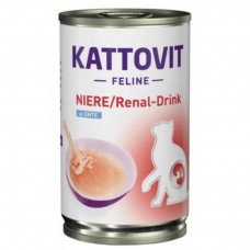 Kattovit Veterinary Niere Renal Drink, лікувальний напій для котів із захворюваннями нирок, качка, 135 г