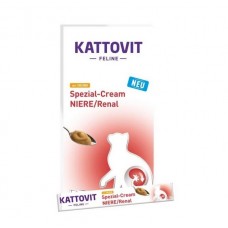 Kattovit Feline Renal (Low Protein) paste with chicken, кремові снеки для котів при хворобах нирок, з куркою, 6 стіків по 15 г