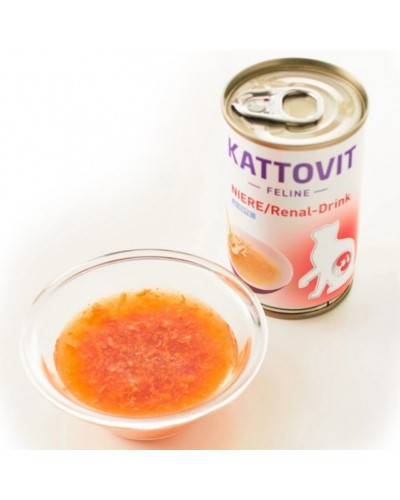 Лікувальний напій для котів із захворюваннями нирок, Kattovit Veterinary Niere Renal Drink, з качкою, 135 г