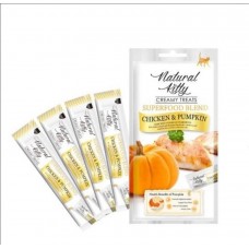 Ласощі для котів Natural Kitty Creamy Treats Superfood Blend: курка та гарбуз, в желе, 4 стіки по 12 г
