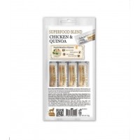 Ласощі для котів Natural Kitty Creamy Treats Superfood Blend: курка і кіноа, в желе, 4 стіки по 12 г