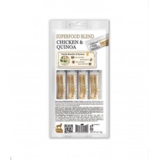 Ласощі для котів Natural Kitty Creamy Treats Superfood Blend: курка і кіноа, в желе, 4 стіки по 12 г