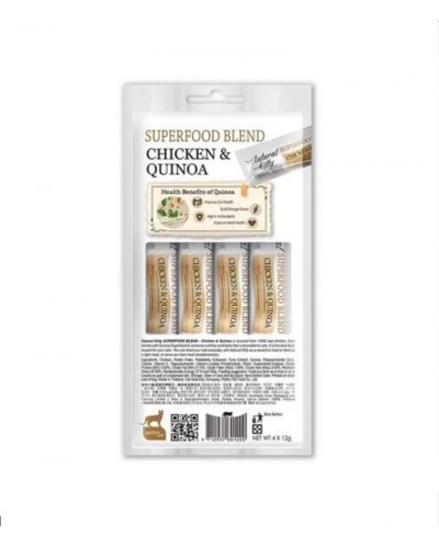 Кремові ласощі для котів від Natural Kitty: курка і кіноа, 4 стіки Кремові ласощі для котів від Natural Kitty: курка і кіноа, 4 стіки