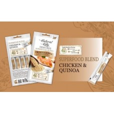 Ласощі для котів Natural Kitty Creamy Treats Superfood Blend: курка і кіноа, в желе, 4 стіки по 12 г