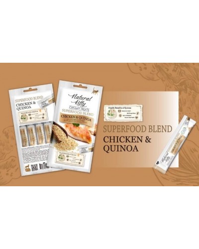 Кремові ласощі для котів від Natural Kitty: курка і кіноа, 4 стіки Кремові ласощі для котів від Natural Kitty: курка і кіноа, 4 стіки