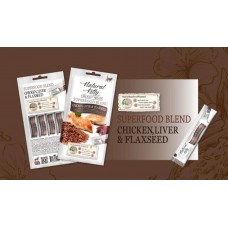 Ласощі для котів Natural Kitty Creamy Treats Superfood Blend: курка, печінка і насіння льону, в желе, 4 стіки по 12 г