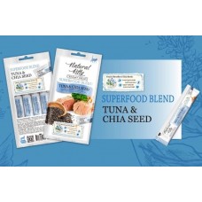 Ласощі для котів Natural Kitty Creamy Treats Superfood Blend: тунець і чіа, в желе, 24 стіки по 12 г