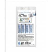 Ласощі для котів Natural Kitty Creamy Treats Superfood Blend: тунець і чіа, в желе, 4 стіки по 12 г