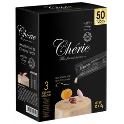 Ласощі для котів Cherie Healthy Living Creamy Treat Mega Tuna Selection Cat: 3 види з куркою, 50 стіків по 12 г