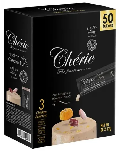 Cherie Healthy Living Creamy Treat Mega Tuna Selection Cat: 3 види з куркою, 50 стіків по 12 г