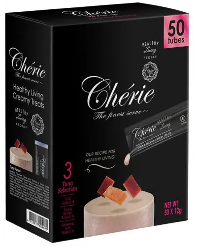 Cherie Healthy Living Creamy Treat Mega Tuna Selection Cat: 3 види з тунцем, 50 стіків по 12 г