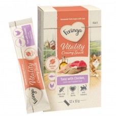 Feringa Vitality Creamy Snack, кремові ласощі для котів, з тунцем та куркою, 24 стіки по 10 г