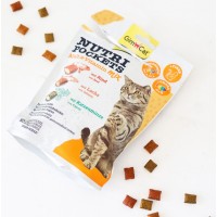 GimCat Nutri Pockets Malt & Vitamin Mix, ласощі для котів, хрусткі подушечки, мальтозна паста і мультивітаміни, 150 г