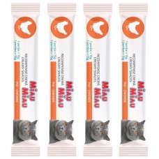 Miau-Miau Chicken, кремові ласощі для котів, курка, 4 стіки по 15 г