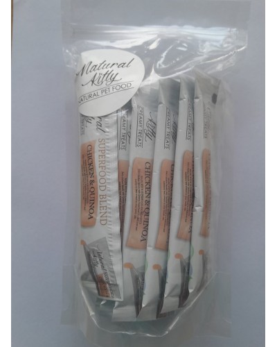 Кремові ласощі для котів від Natural Kitty: курка і кіноа, 24 стіки