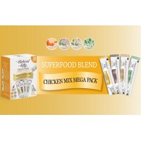 Ласощі для котів Natural Kitty Creamy Treats Superfood Blend CHICKEN MEGA PACK: 4 види з куркою, 50 стіків по 12 г