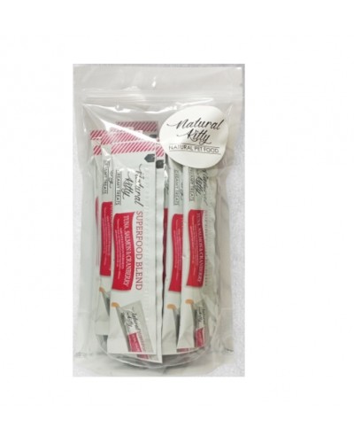 Ласощі для котів Natural Kitty Creamy Treats Superfood Blend: лосось, тунець і журавлина, 24 стіки