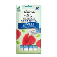 Natural Kitty Weight Control, крем-снеки для стерилізованих котів для контролю ваги, пюре з тунця, 4 стіки по 12 г