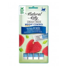 Natural Kitty Weight Control, крем-снеки для стерилізованих котів для контролю ваги, пюре з тунця, 4 стіки по 12 г