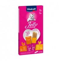 Vitakraft Jelly Lovers, желейні ласощі для котів, 2 смаки, з куркою та індичкою, 6 стіків по 15 г