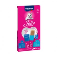 Vitakraft Jelly Lovers, желейні ласощі для котів, 2 смаки, з лососем і камбалою, 6 стіків по 15 г