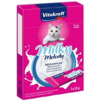 Vitakraft Milky Melody, рідкі ласощі для котів, з вершками, 7 стіків по 10 г