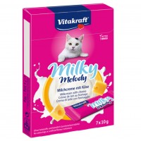 Vitakraft Milky Melody, рідкі ласощі для котів, з сиром, 7 стіків по 10 г