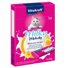 Vitakraft Milky Melody, рідкі ласощі для котів, з сиром, 7 стіків по 10 г