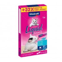 Vitakraft Cat Liquid Snack, кремові ласощі для котів, з лососем, 8 стіків по 15 г