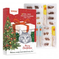 Wanpy Advent Calendar For Cats, адвент-календар від Ванпі, святковий набір ласощів для котів, 1 кор. (24 порції)