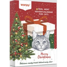 Wanpy Advent Calendar For Cats, адвент-календар від Ванпі, святковий набір ласощів для котів, 1 кор. (24 порції)