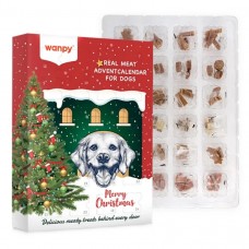 Wanpy Advent Calendar For Dogs, адвент-календар від Ванпі, святковий набір ласощів для собак, 1 кор. (24 порції)