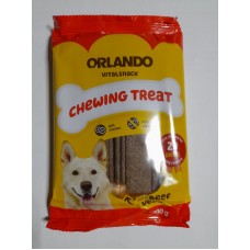 Ласощі для собак Orlando Meaty Strips, м’ясні смужки з яловичиною, 200 г (20 шт х 10 г)