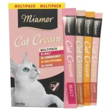Miamor Cat Cream - для котів, асорті 4 смаки (24 стіки по 16 г)