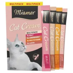 Miamor Cat Cream - для котів, асорті 4 смаки (24 стіки по 16 г)