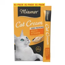 Miamor Cat Cream Multi-Vitamin, кремові ласощі для котів, 12 стіків по 16 г