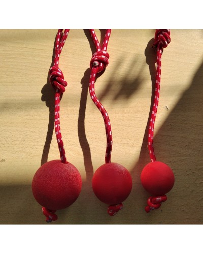 М'яч на канаті, аналог Liker Cord, м'ячик іграшка для собак, помаранчевий, 7 см, 1 шт