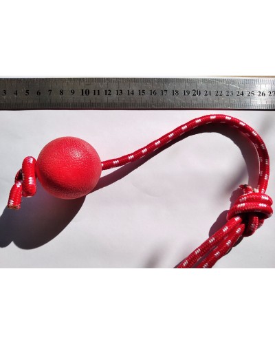 М'яч на канаті, аналог Liker Cord, м'ячик іграшка для собак, помаранчевий, 5 см, 1 шт