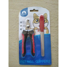 Кусачки - кігтеріз (кігтерізка) для собак середніх порід, з обмежувачем, в комплекті - пилочка, 16 см, 1 шт