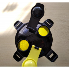 Пляшка поїлка для собак, для води і корму, для прогулянок і подорожей з тваринами, 2 секції