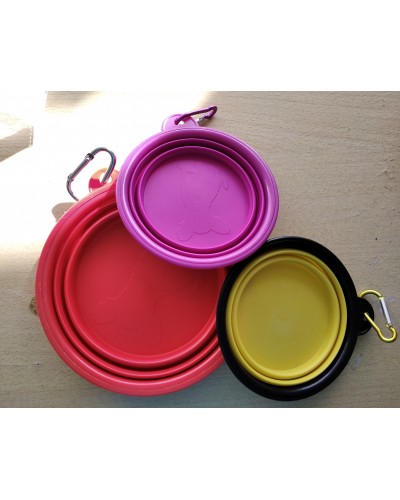 Миска для води або корму, складна, для прогулянок і подорожей з тваринами, 400 мл