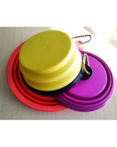 Миска для води або корму, складна, для прогулянок і подорожей з тваринами, 400 мл