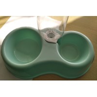 Автоматична миска-поїлка для тварин з клапаном, Pet Feeder, 2 миски + пляшка, 1 шт