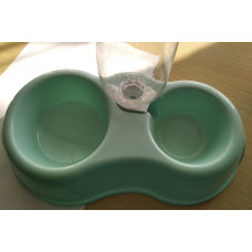 Автоматична миска-поїлка для тварин з клапаном, Pet Feeder, 2 миски + пляшка, 1 шт