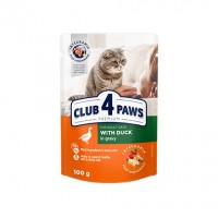  Club 4 Paws Premium (Клуб 4 Лапи Преміум), вологий корм для дорослих котів, з качкою в соусі, 85 г