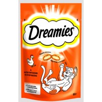 DREAMIES, ласощі для котів, подушечки з куркою, 60 г