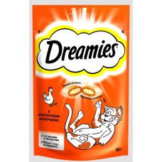 DREAMIES, ласощі для котів, подушечки з куркою, 60 г