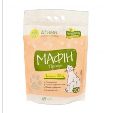 Мафін Преміум, наповнювач бентонітовий для котячого туалету, дрібний, 4.5 л, 3.7 кг