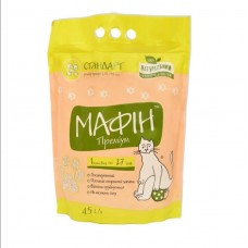 Мафін Преміум, наповнювач бентонітовий для котячого туалету, середній, 4.5 л, 3.7 кг