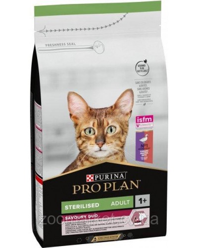 Сухий корм для стерилізованих котів Purina Pro Plan Sterilised Duck & Liver, з качкою та печінкою, 10 кг